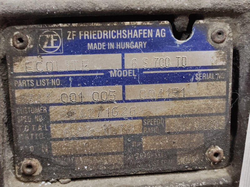 Iveco ZF 6S700TO GEARBOX - 기어박스 트럭 용 : 사진 5 Iveco ZF 6S700TO GEARBOX - 기어박스 트럭 용 : 사진 5