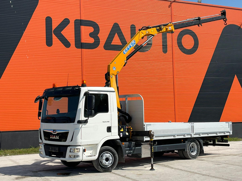 MAN TGL 8.190 4x2 EFFER 80.2/2S / PLATFORM L=5250 mm - 드롭사이드/ 플랫베드 트럭, 크레인 트럭 : 사진 1 MAN TGL 8.190 4x2 EFFER 80.2/2S / PLATFORM L=5250 mm - 드롭사이드/ 플랫베드 트럭, 크레인 트럭 : 사진 1