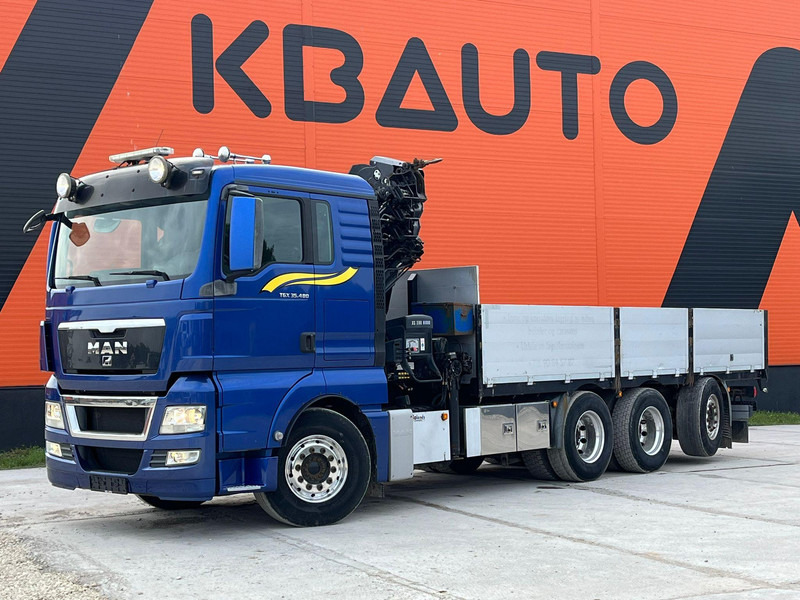 MAN TGX 35.480 8x4*4 HIAB 288E-7 / PLATFORM L=6397 mm - 드롭사이드/ 플랫베드 트럭, 크레인 트럭 : 사진 2 MAN TGX 35.480 8x4*4 HIAB 288E-7 / PLATFORM L=6397 mm - 드롭사이드/ 플랫베드 트럭, 크레인 트럭 : 사진 2