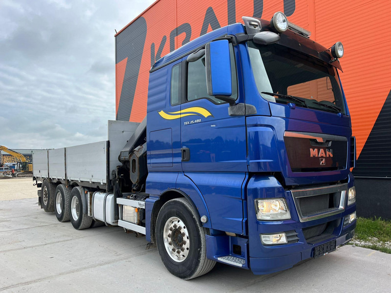 MAN TGX 35.480 8x4*4 HIAB 288E-7 / PLATFORM L=6397 mm - 드롭사이드/ 플랫베드 트럭, 크레인 트럭 : 사진 4 MAN TGX 35.480 8x4*4 HIAB 288E-7 / PLATFORM L=6397 mm - 드롭사이드/ 플랫베드 트럭, 크레인 트럭 : 사진 4