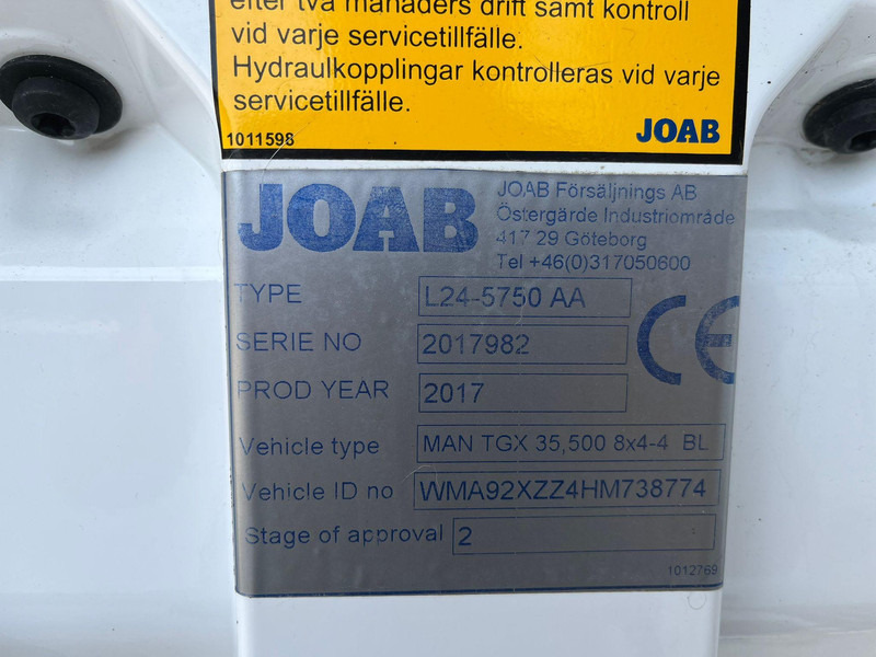 후크 리프트 트럭 MAN TGX 35.500 8x4*4 JOAB L24 L=5750 : 사진 14 후크 리프트 트럭 MAN TGX 35.500 8x4*4 JOAB L24 L=5750 : 사진 14