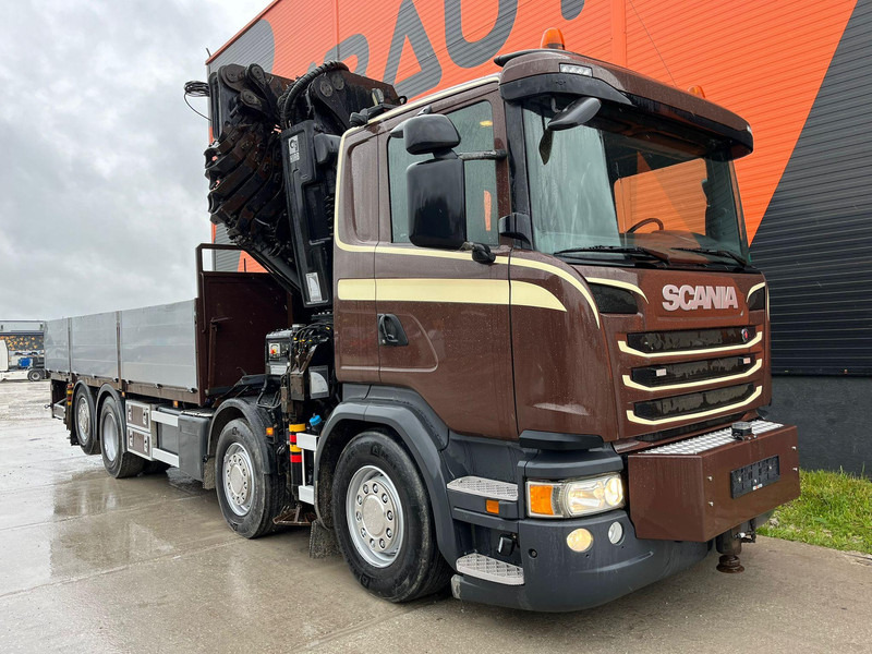 Scania G 450 8x2*6 HIAB 622E-8 + JIB / PLATFORM L=6715 mm - 드롭사이드/ 플랫베드 트럭, 크레인 트럭 : 사진 4 Scania G 450 8x2*6 HIAB 622E-8 + JIB / PLATFORM L=6715 mm - 드롭사이드/ 플랫베드 트럭, 크레인 트럭 : 사진 4