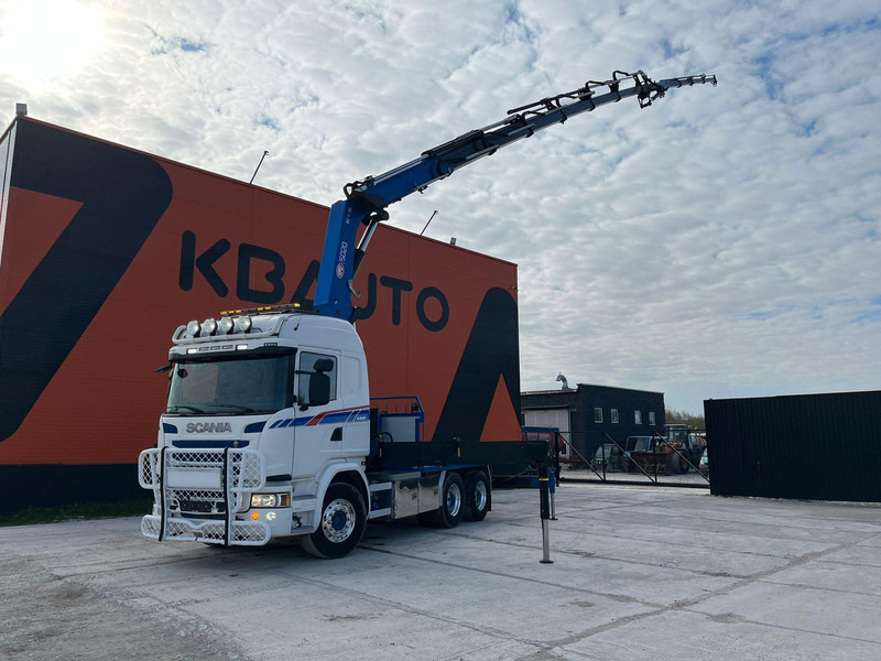 Scania G 490 6x2 HMF 5020 K6 + JIB / RETARDER - 드롭사이드/ 플랫베드 트럭, 크레인 트럭 : 사진 1 Scania G 490 6x2 HMF 5020 K6 + JIB / RETARDER - 드롭사이드/ 플랫베드 트럭, 크레인 트럭 : 사진 1