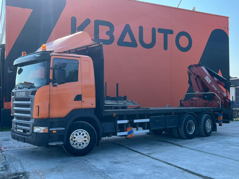 Scania R 340 6x2*4 HMF 2823-K6 + JIB / PLATFORM L=7293 mm - 드롭사이드/ 플랫베드 트럭, 크레인 트럭 : 사진 2 Scania R 340 6x2*4 HMF 2823-K6 + JIB / PLATFORM L=7293 mm - 드롭사이드/ 플랫베드 트럭, 크레인 트럭 : 사진 2