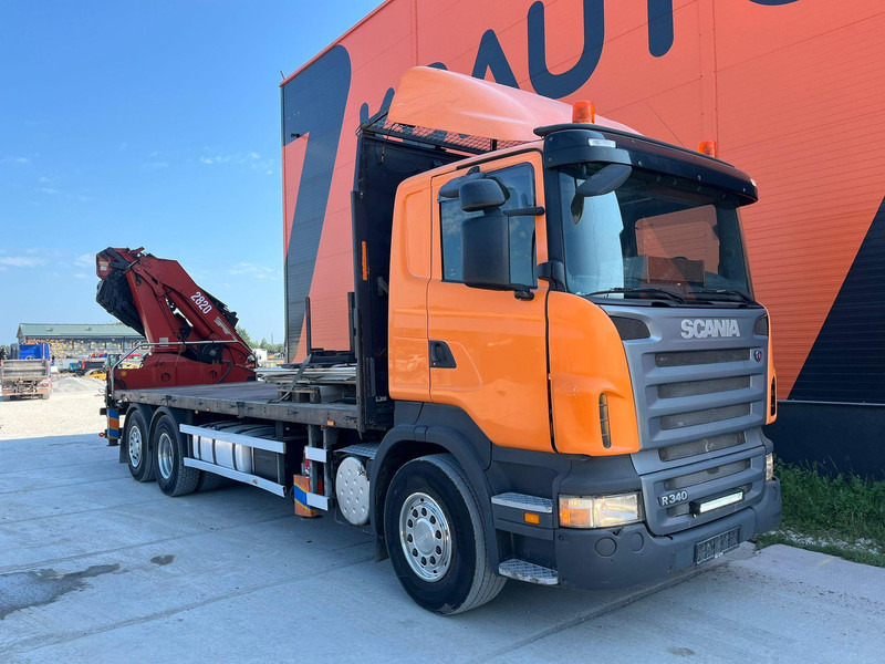 Scania R 340 6x2*4 HMF 2823-K6 + JIB / PLATFORM L=7293 mm - 드롭사이드/ 플랫베드 트럭, 크레인 트럭 : 사진 4 Scania R 340 6x2*4 HMF 2823-K6 + JIB / PLATFORM L=7293 mm - 드롭사이드/ 플랫베드 트럭, 크레인 트럭 : 사진 4