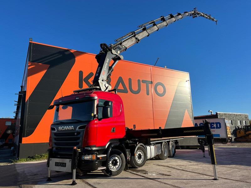 Scania R 520 8x4 COMBI / HIAB 1058E-8 + JIB / PLATFORM L=6269 mm - 드롭사이드/ 플랫베드 트럭, 크레인 트럭 : 사진 1 Scania R 520 8x4 COMBI / HIAB 1058E-8 + JIB / PLATFORM L=6269 mm - 드롭사이드/ 플랫베드 트럭, 크레인 트럭 : 사진 1