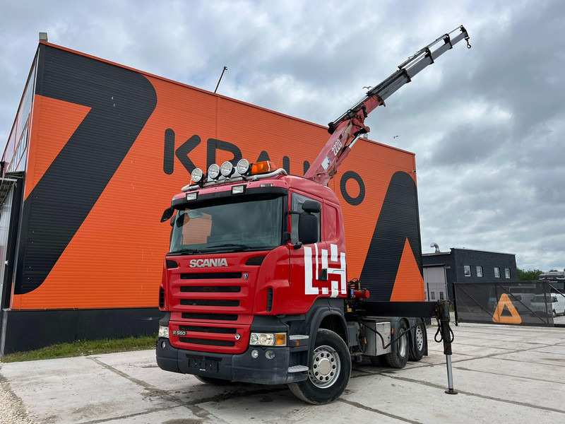 Scania R 560 6x2 HMF2220 K4 / RETARDER - 드롭사이드/ 플랫베드 트럭, 크레인 트럭 : 사진 1 Scania R 560 6x2 HMF2220 K4 / RETARDER - 드롭사이드/ 플랫베드 트럭, 크레인 트럭 : 사진 1