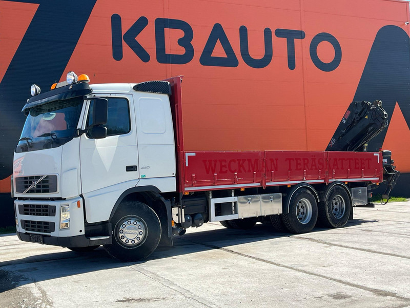 Volvo FH 440 6x2 HIAB 144E-3 / PLATFORM L=7061 mm - 드롭사이드/ 플랫베드 트럭, 크레인 트럭 : 사진 2 Volvo FH 440 6x2 HIAB 144E-3 / PLATFORM L=7061 mm - 드롭사이드/ 플랫베드 트럭, 크레인 트럭 : 사진 2