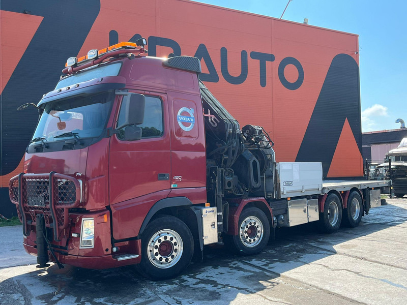 Volvo FH 480 8x4 HIAB 1055E-8 / WINCH / PLATFORM L=6928 mm - 드롭사이드/ 플랫베드 트럭, 크레인 트럭 : 사진 2 Volvo FH 480 8x4 HIAB 1055E-8 / WINCH / PLATFORM L=6928 mm - 드롭사이드/ 플랫베드 트럭, 크레인 트럭 : 사진 2