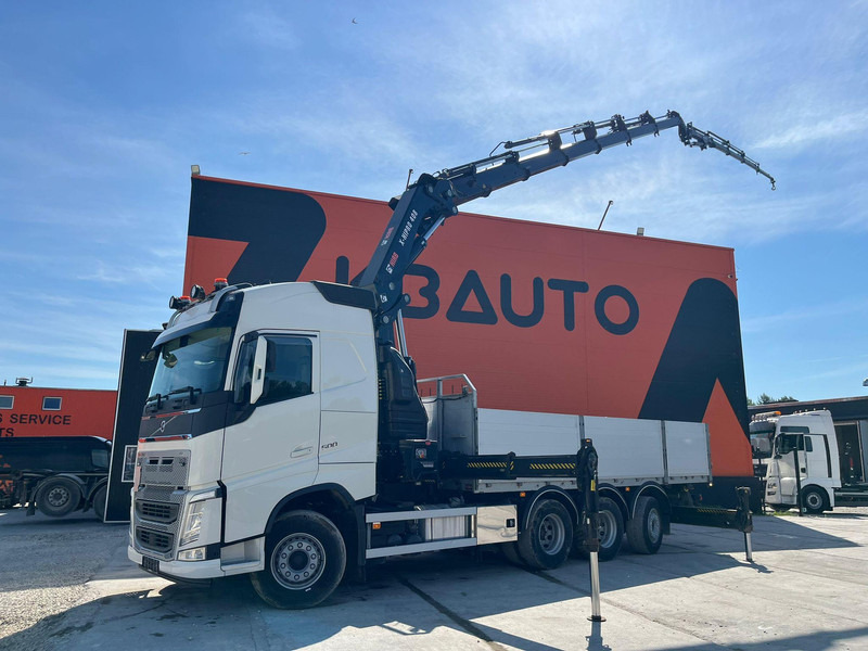 Volvo FH 500 8x4*4 HIAB 408E-6 + JIB / PLATFORM L=6434 mm - 드롭사이드/ 플랫베드 트럭, 크레인 트럭 : 사진 1 Volvo FH 500 8x4*4 HIAB 408E-6 + JIB / PLATFORM L=6434 mm - 드롭사이드/ 플랫베드 트럭, 크레인 트럭 : 사진 1