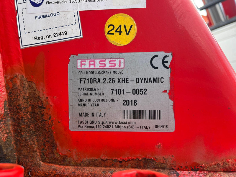 리스 Volvo FH 540 8x4*4 FASSI F710RA2.26 + JIB / PLATFORM L=6314 mm Volvo FH 540 8x4*4 FASSI F710RA2.26 + JIB / PLATFORM L=6314 mm : 사진 11