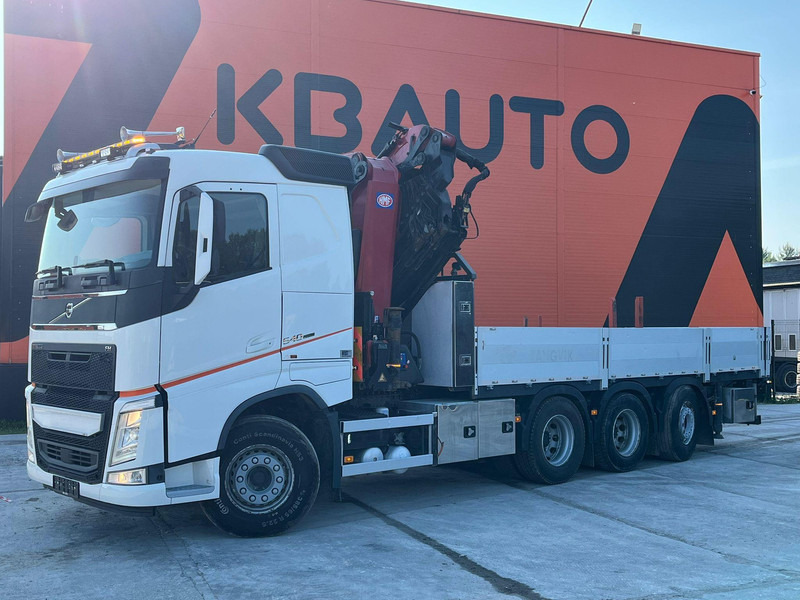 Volvo FH 540 8x4*4 HMF5020K-6 + JIB + WINCH / PLATFORM L=6508 mm - 드롭사이드/ 플랫베드 트럭, 크레인 트럭 : 사진 2 Volvo FH 540 8x4*4 HMF5020K-6 + JIB + WINCH / PLATFORM L=6508 mm - 드롭사이드/ 플랫베드 트럭, 크레인 트럭 : 사진 2