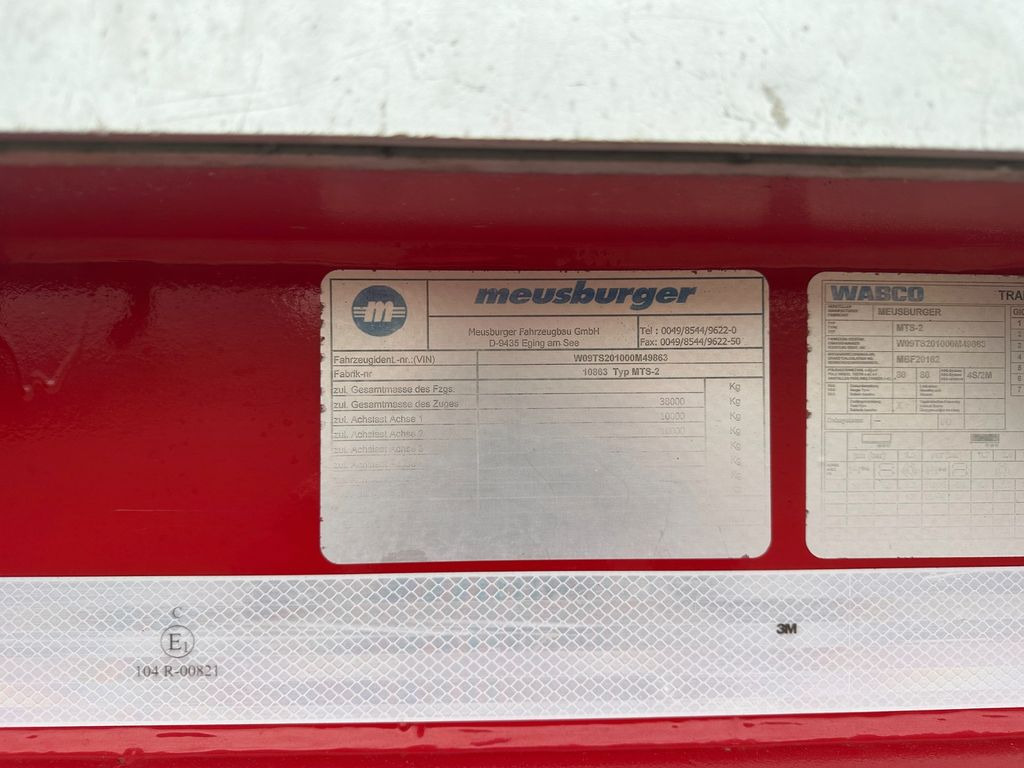 Meusburger 2 achs tiefbett / 300 mm - 저하대 세미 트레일러 : 사진 3 Meusburger 2 achs tiefbett / 300 mm - 저하대 세미 트레일러 : 사진 3