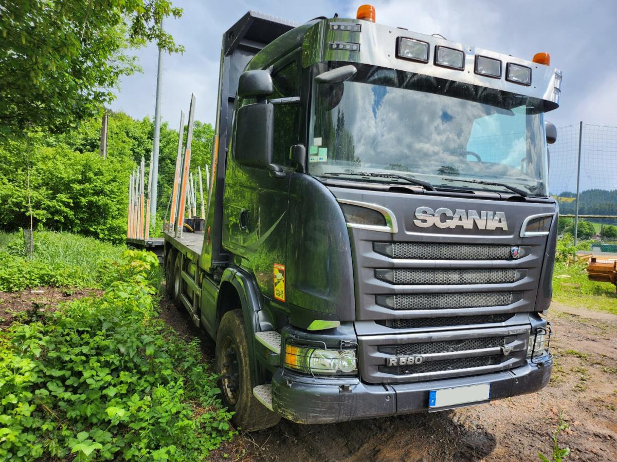 Scania R R 580 - 목재 트럭, 크레인 트럭 : 사진 1 Scania R R 580 - 목재 트럭, 크레인 트럭 : 사진 1