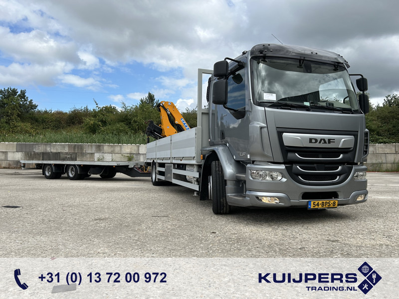 DAF LF 320 FA 19T + Burg BPM 0018 Trailer / Effer 175.2/c3s Crane / NL Combi - 드롭사이드/ 플랫베드 트럭, 크레인 트럭 : 사진 1 DAF LF 320 FA 19T + Burg BPM 0018 Trailer / Effer 175.2/c3s Crane / NL Combi - 드롭사이드/ 플랫베드 트럭, 크레인 트럭 : 사진 1