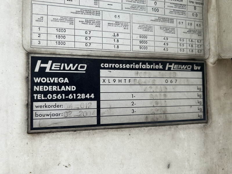 냉동 세미 트레일러 H.T.F HZO 39 / Heiwo / Carrier Vector 1800 -> Defect / Iso Box / Loadlift 2500 kg : 사진 17