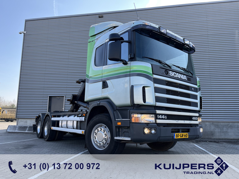 Scania R 144G V8 460 6x2 Boogie / 874 dkm / Blad - Blad / Hook Lift / NL Truck - 후크 리프트 트럭 : 사진 1 Scania R 144G V8 460 6x2 Boogie / 874 dkm / Blad - Blad / Hook Lift / NL Truck - 후크 리프트 트럭 : 사진 1