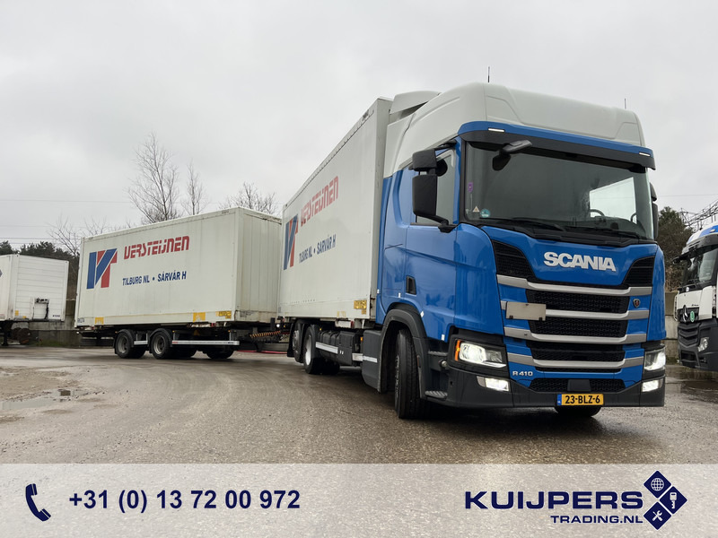 Scania R410 Highline / BDF Box + Wecon AWZ 218 / BDF Box / 448 dkm / NL Truck + Trailer - 컨테이너 운반 장치/ 스와프 보디 트럭 : 사진 1 Scania R410 Highline / BDF Box + Wecon AWZ 218 / BDF Box / 448 dkm / NL Truck + Trailer - 컨테이너 운반 장치/ 스와프 보디 트럭 : 사진 1