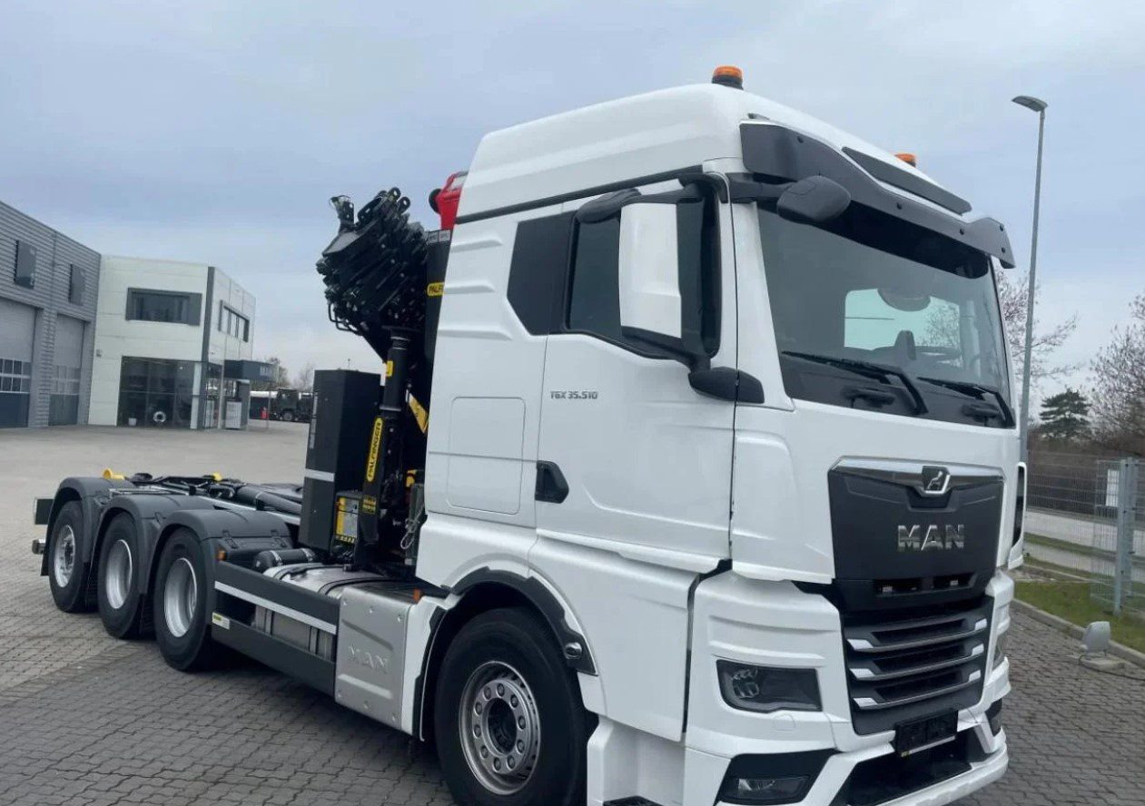 MAN TGS 35.510 8×4 Tridem kranväxlare Palfinger - 후크 리프트 트럭, 크레인 트럭 : 사진 2 MAN TGS 35.510 8×4 Tridem kranväxlare Palfinger - 후크 리프트 트럭, 크레인 트럭 : 사진 2
