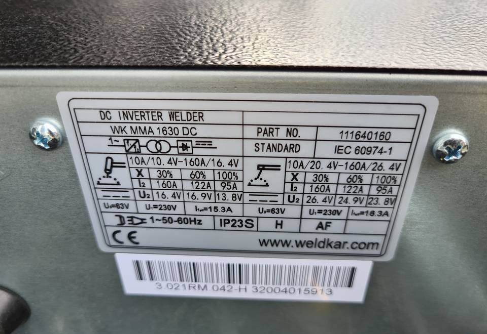 SPAWARKA WELDKAR WK MMA 1630 160A - 용접 장비 : 사진 5 SPAWARKA WELDKAR WK MMA 1630 160A - 용접 장비 : 사진 5