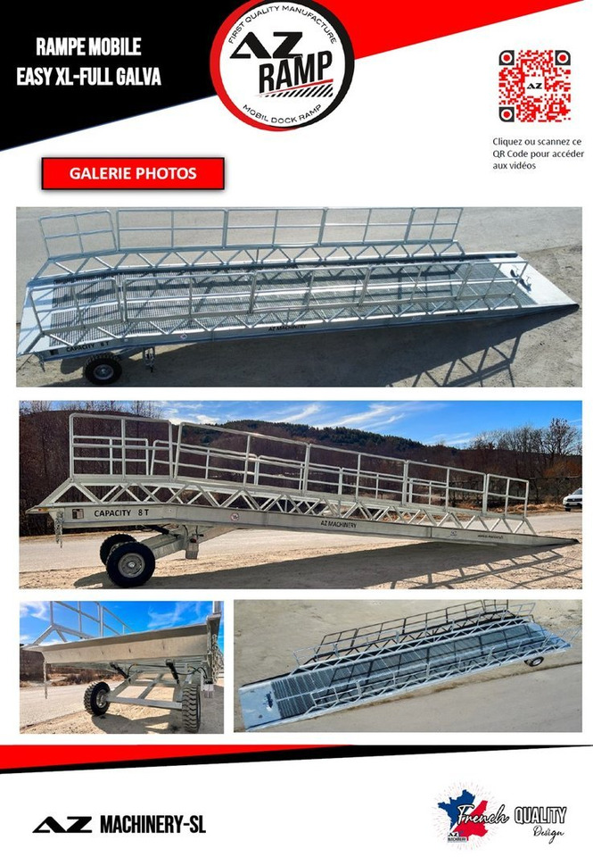신규 로딩 램프 AZ RAMP-EASY XL-12 FULL GALVA. WIDE Mobil Galvanizate Loading Ramp With Level Off, 12 t Capacity : 사진 9