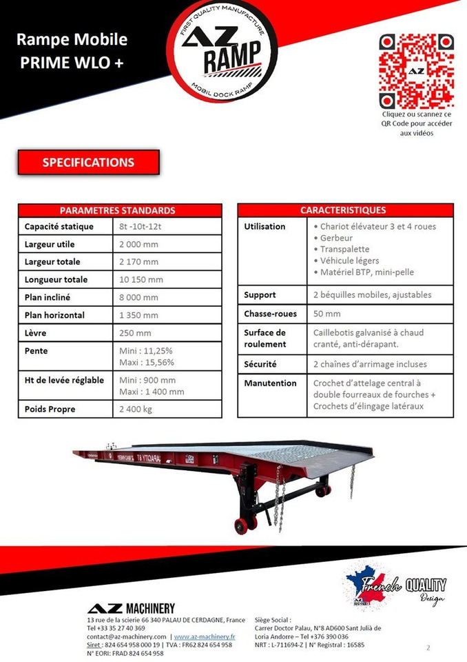AZ RAMP-PRIME PRIME WLO + 8 . Industrial Mobil Loading Ramp - 로딩 램프 : 사진 4 AZ RAMP-PRIME PRIME WLO + 8 . Industrial Mobil Loading Ramp - 로딩 램프 : 사진 4