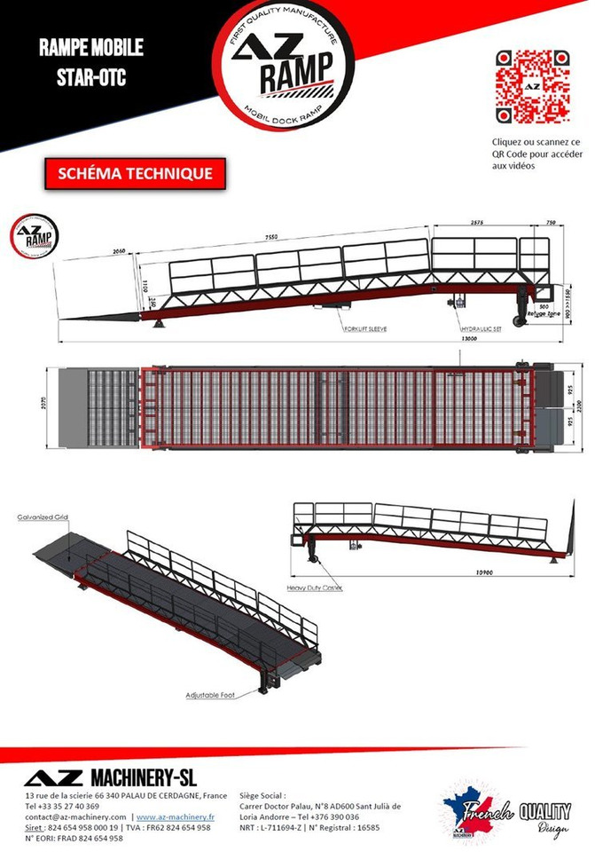 Loading Ramp with with hydraulic folding bridge - AZ RAMP - STAR-OTC- 8T. 8 ton capacity - 로딩 램프 : 사진 3 Loading Ramp with with hydraulic folding bridge - AZ RAMP - STAR-OTC- 8T. 8 ton capacity - 로딩 램프 : 사진 3