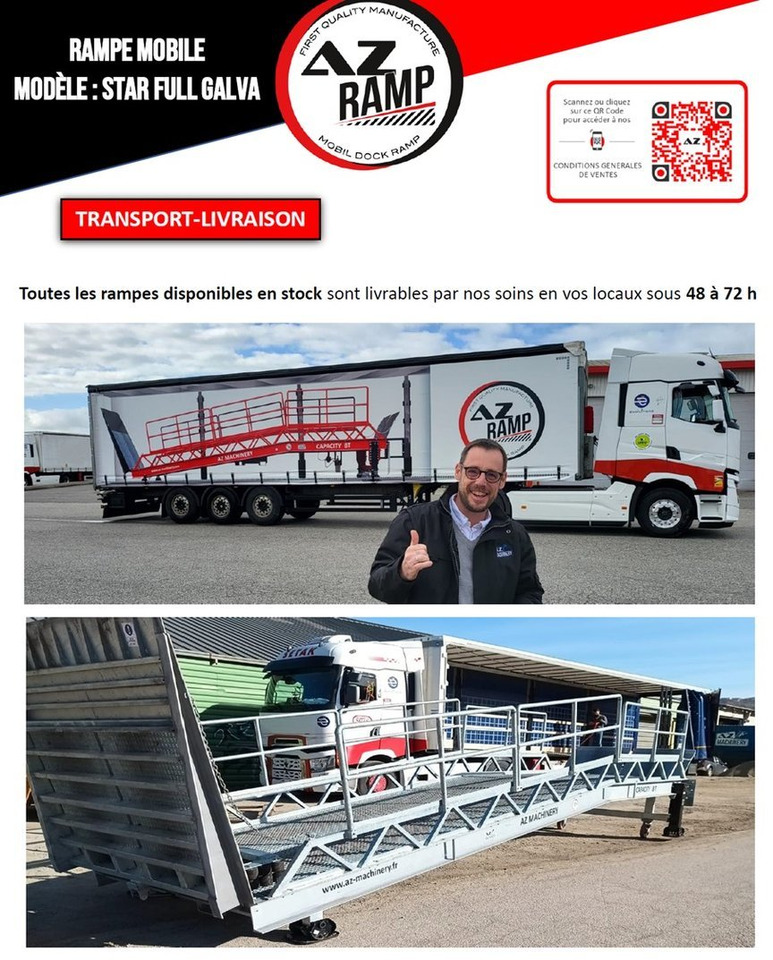신규 로딩 램프 Loading Ramp with with hydraulic tilting bridge - AZ RAMP - STAR- 8T FULL GALVA : 사진 14 신규 로딩 램프 Loading Ramp with with hydraulic tilting bridge - AZ RAMP - STAR- 8T FULL GALVA : 사진 14