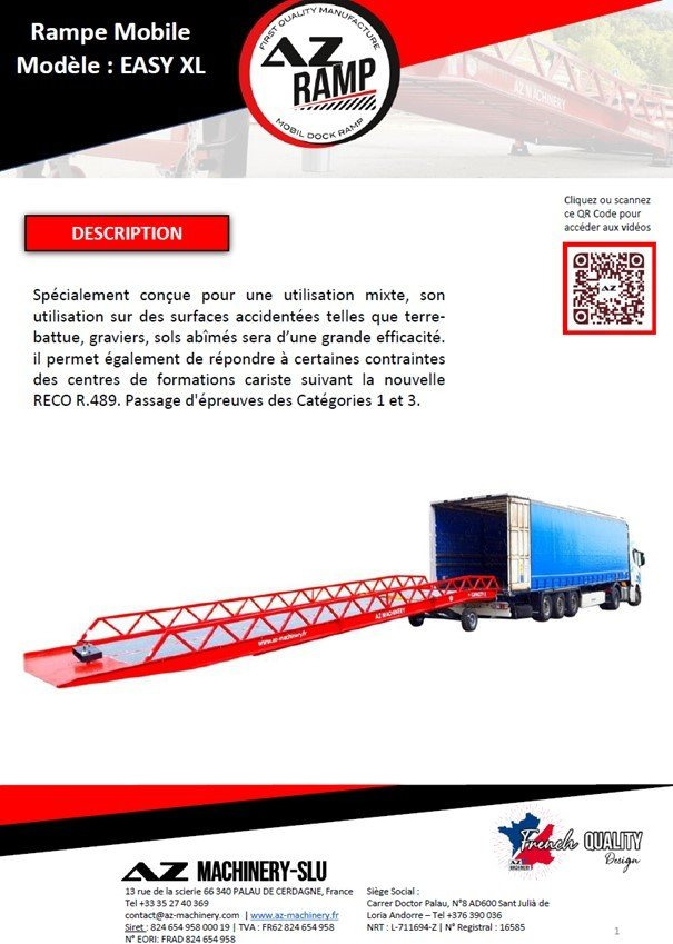 **RENTAL** AZ RAMP-EASY XL-8 . Mobil Loading Ramp WIDE With Level Off, 8 t Capacity - 로딩 램프 : 사진 2 **RENTAL** AZ RAMP-EASY XL-8 . Mobil Loading Ramp WIDE With Level Off, 8 t Capacity - 로딩 램프 : 사진 2