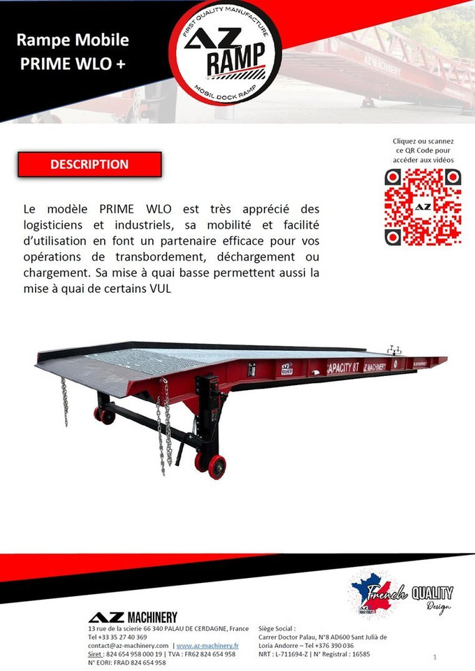**RENTAL** AZ RAMP-PRIME PRIME WLO + 8 . Industrial Mobil Loading Ramp - 로딩 램프 : 사진 3 **RENTAL** AZ RAMP-PRIME PRIME WLO + 8 . Industrial Mobil Loading Ramp - 로딩 램프 : 사진 3