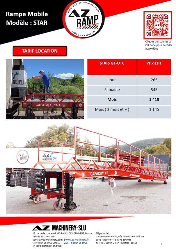 **RENTAL** Loading Ramp with with hydraulic tilting bridge - AZ RAMP - STAR- 8T. 8 ton capacity - 로딩 램프 : 사진 5 **RENTAL** Loading Ramp with with hydraulic tilting bridge - AZ RAMP - STAR- 8T. 8 ton capacity - 로딩 램프 : 사진 5