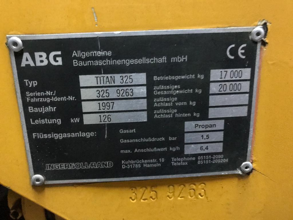ABG TITAN 325 and runs and runs - 아스팔트 포장기 : 사진 5 ABG TITAN 325 and runs and runs - 아스팔트 포장기 : 사진 5