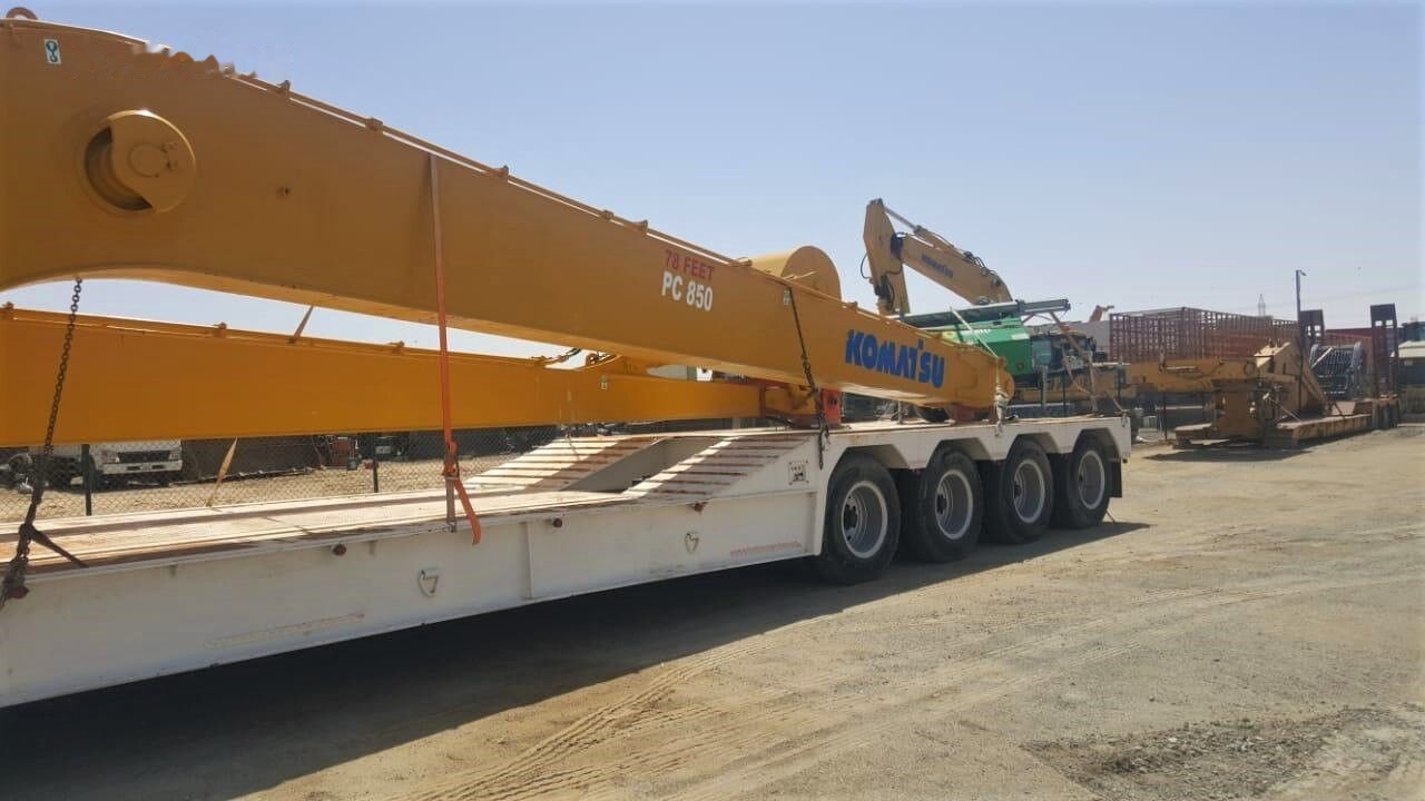 신규 저하대 세미 트레일러 AME 120 Ton 4 Axle Front Loading Lowbed Semi-Trailer : 사진 14
