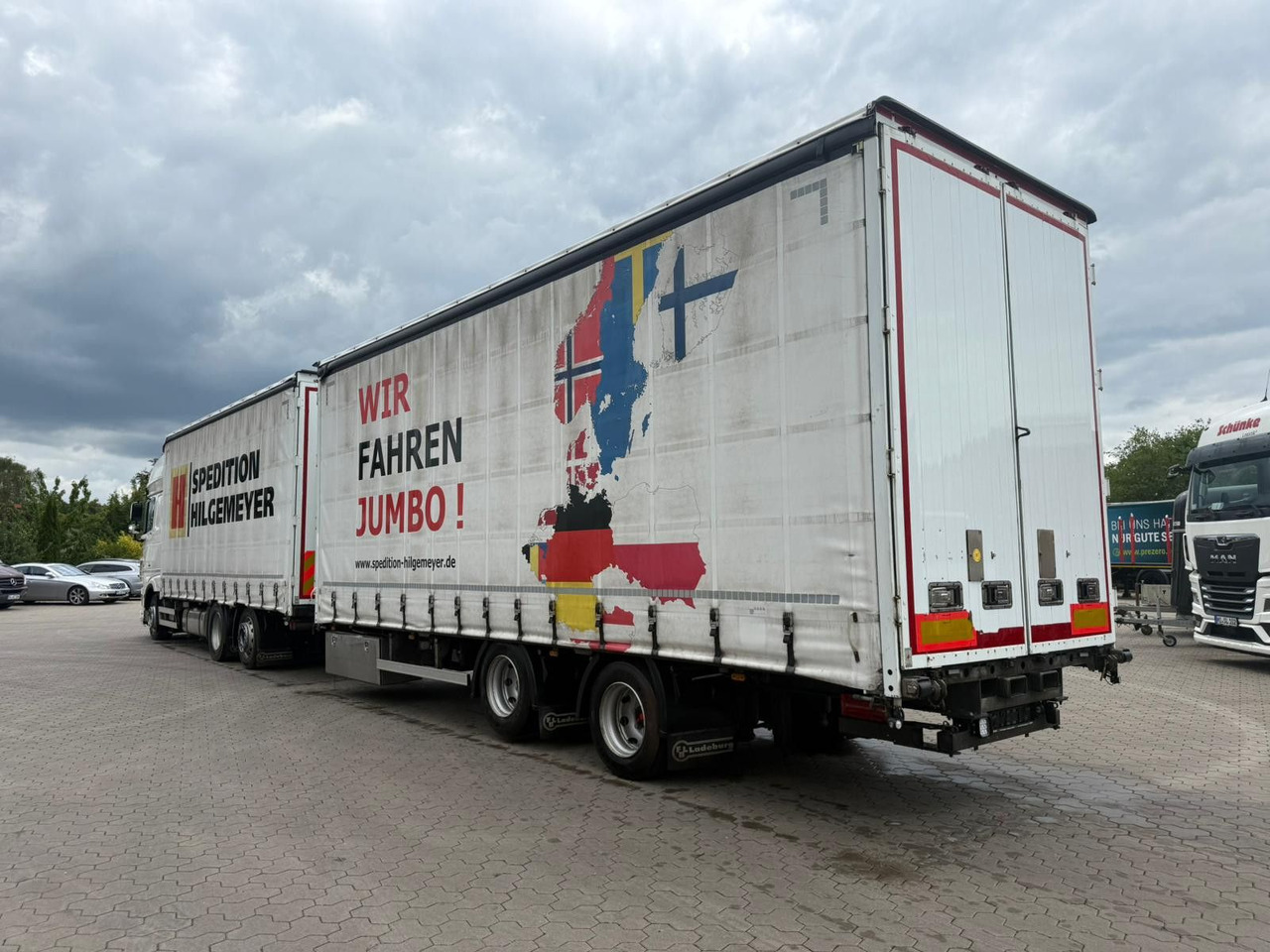 DAF XF 480 FAN LowDeck 6x2 Jumbo Inklusive Anhänger - 커튼사이더 트럭 : 사진 4 DAF XF 480 FAN LowDeck 6x2 Jumbo Inklusive Anhänger - 커튼사이더 트럭 : 사진 4