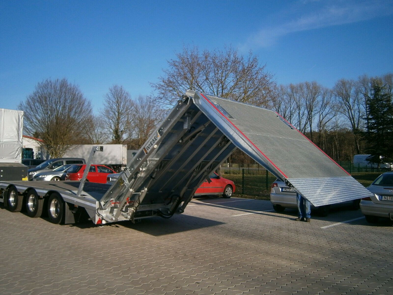 Gabelstaplertransporter Tiefbett Rampen - 저하대 세미 트레일러 : 사진 2 Gabelstaplertransporter Tiefbett Rampen - 저하대 세미 트레일러 : 사진 2