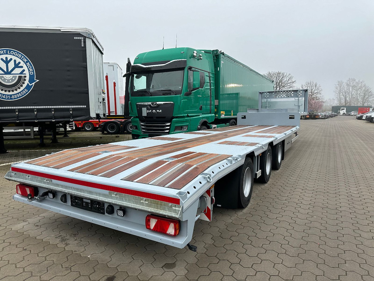 Tieflader Zwangslenkung Betonteile Fertigteile - 저하대 세미 트레일러 : 사진 4 Tieflader Zwangslenkung Betonteile Fertigteile - 저하대 세미 트레일러 : 사진 4