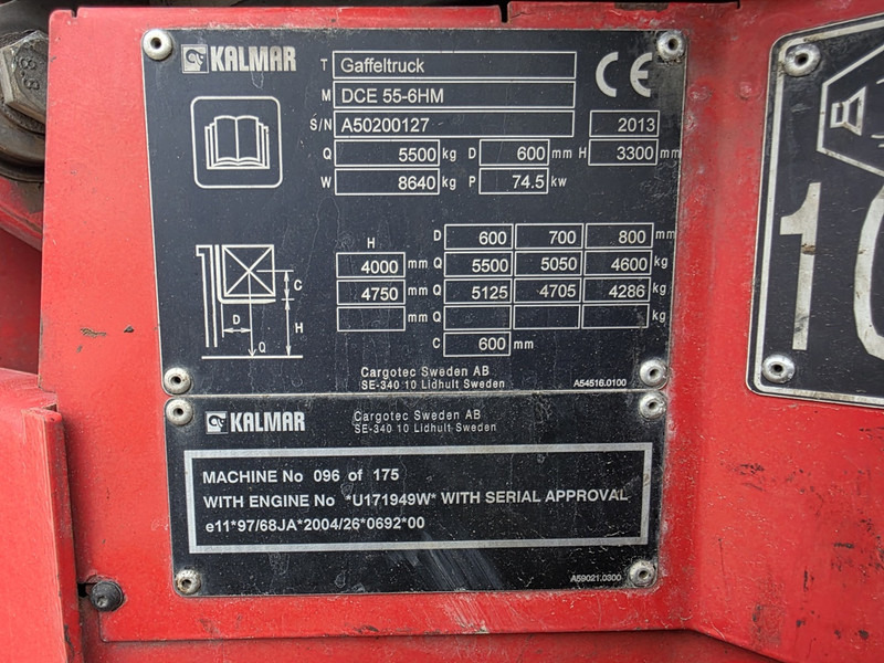 Kalmar DCE 55-6HM diesel heftruck kalmar forklift diesel 5.5 ton - 디젤 지게차 : 사진 4 Kalmar DCE 55-6HM diesel heftruck kalmar forklift diesel 5.5 ton - 디젤 지게차 : 사진 4