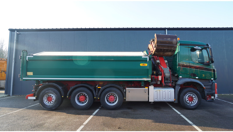 Mercedes-Benz AROCS 3542 8X4 2 SIDE TIPPER WITH HMF Z 1943 CRANE 407.000KM - 크레인 트럭 : 사진 4 Mercedes-Benz AROCS 3542 8X4 2 SIDE TIPPER WITH HMF Z 1943 CRANE 407.000KM - 크레인 트럭 : 사진 4