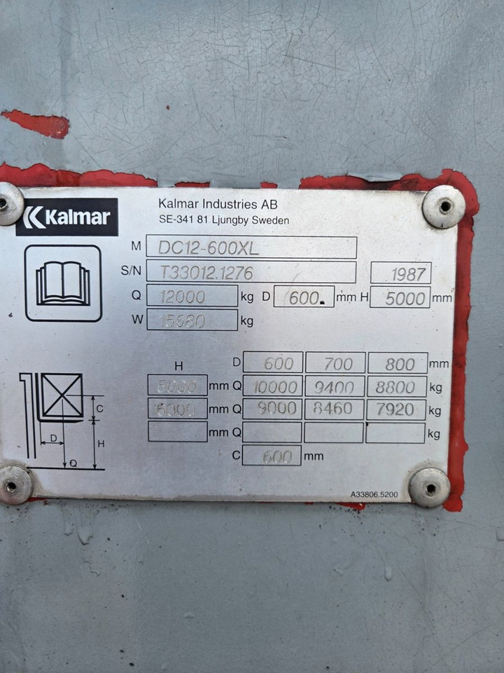 Kalmar DC12-600XL - 디젤 지게차 : 사진 2 Kalmar DC12-600XL - 디젤 지게차 : 사진 2