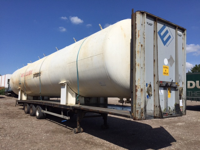 Visser Gastank 100m3(50ton) - Gas, Gaz, LPG, GPL, Propane, Butane tank ±65 ton according standard norms Used tank- on flatbed trailer ID 1.022 - 건설기계 : 사진 1 Visser Gastank 100m3(50ton) - Gas, Gaz, LPG, GPL, Propane, Butane tank ±65 ton according standard norms Used tank- on flatbed trailer ID 1.022 - 건설기계 : 사진 1