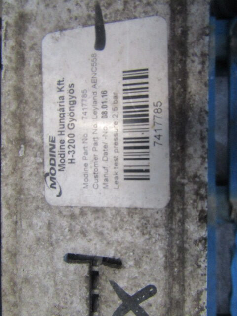 DAF LF 220 EURO 6 INTERCOOLER P/NO AENC558 - 엔진 및 부품 트럭 용 : 사진 2 DAF LF 220 EURO 6 INTERCOOLER P/NO AENC558 - 엔진 및 부품 트럭 용 : 사진 2