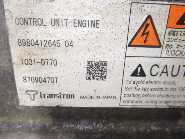 ISUZU N75 (4HK1) ENGINE ECU 8980412645 - ECU 트럭 용 : 사진 2 ISUZU N75 (4HK1) ENGINE ECU 8980412645 - ECU 트럭 용 : 사진 2
