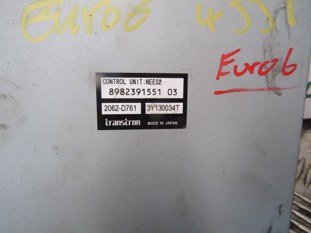 ISUZU N75 EURO 6 TRANSMISSION CONTROL UNIT P/NO 8982391551 03 - ECU 트럭 용 : 사진 2 ISUZU N75 EURO 6 TRANSMISSION CONTROL UNIT P/NO 8982391551 03 - ECU 트럭 용 : 사진 2