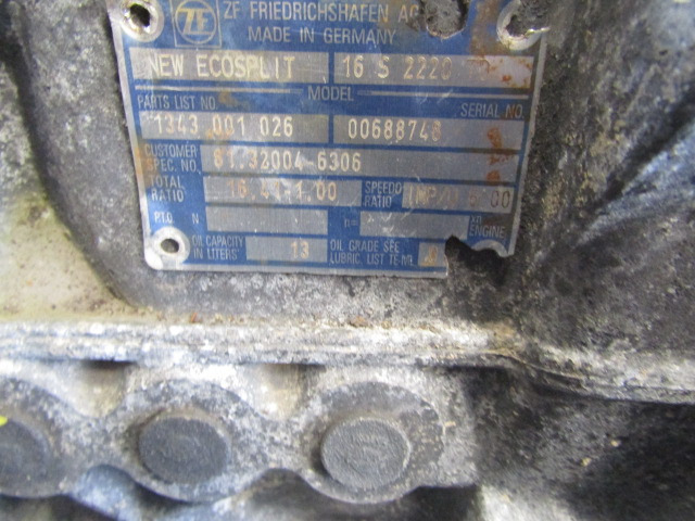 MAN TGS ZF 16S 2220TD MANUAL GEARBOX - 엔진 및 부품 트럭 용 : 사진 3 MAN TGS ZF 16S 2220TD MANUAL GEARBOX - 엔진 및 부품 트럭 용 : 사진 3