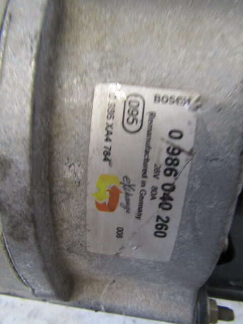MERCEDES ATEGO 815/1823 ALTERNATOR BOSCH P/NO 0986040260 - 전기 설비 트럭 용 : 사진 2 MERCEDES ATEGO 815/1823 ALTERNATOR BOSCH P/NO 0986040260 - 전기 설비 트럭 용 : 사진 2