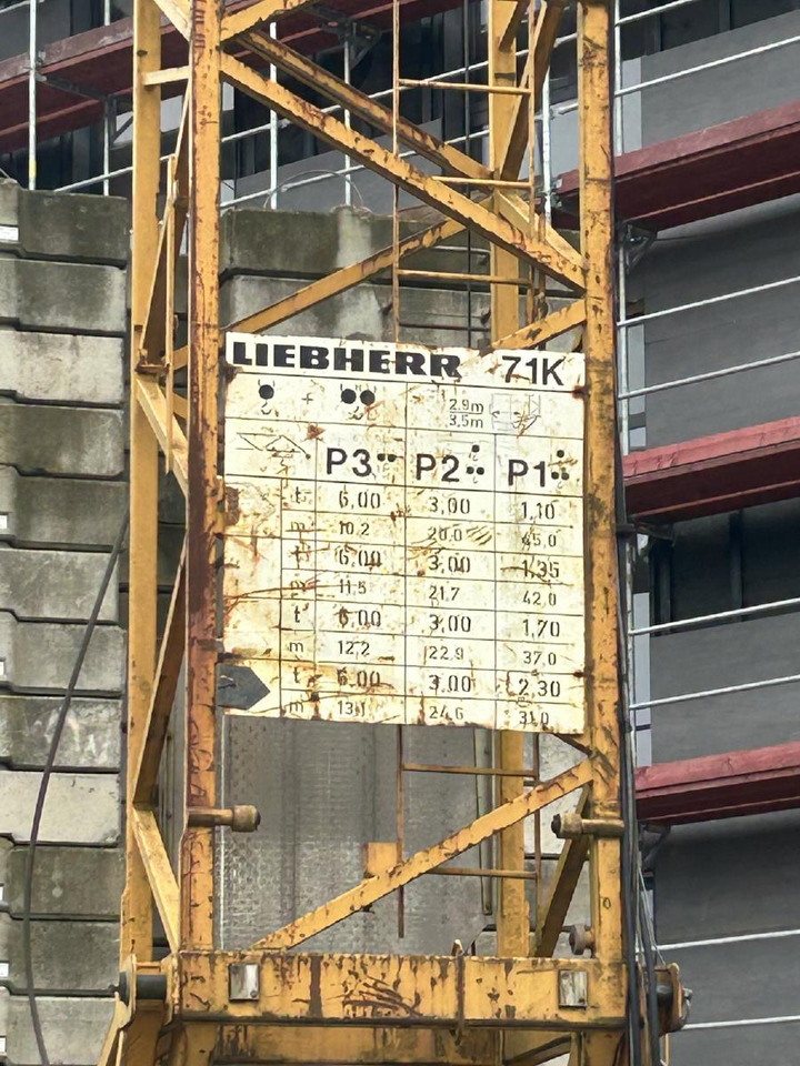 Liebherr 71k Baukran Turmdrehkran 71 K / Baujahr 2003 gebraucht - 타워 크레인 : 사진 5 Liebherr 71k Baukran Turmdrehkran 71 K / Baujahr 2003 gebraucht - 타워 크레인 : 사진 5