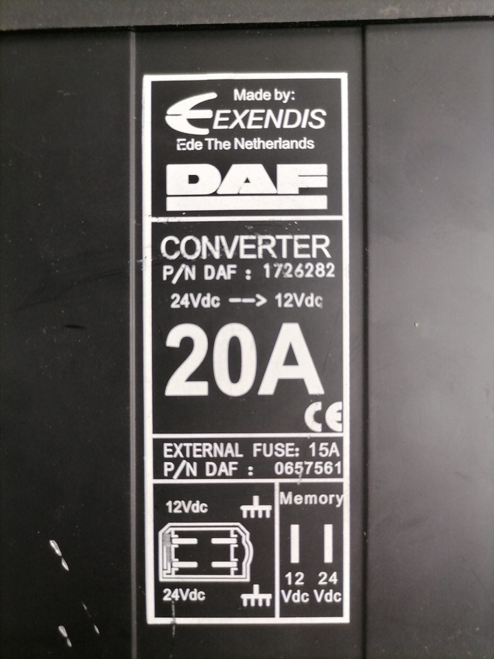 DAF Voltage converter 1726282 - 전기 설비 트럭 용 : 사진 4 DAF Voltage converter 1726282 - 전기 설비 트럭 용 : 사진 4