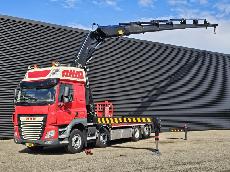 DAF CF 460 8x2/6 / FASSI 82 t/m CRANE / KRAN - 18.3 mtr - 드롭사이드/ 플랫베드 트럭, 크레인 트럭 : 사진 1 DAF CF 460 8x2/6 / FASSI 82 t/m CRANE / KRAN - 18.3 mtr - 드롭사이드/ 플랫베드 트럭, 크레인 트럭 : 사진 1