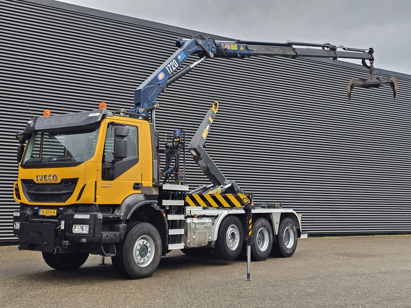 Iveco TRAKKER 380 8X6 / EURO 6 / CRANE + HOOKLIFT - 후크 리프트 트럭, 크레인 트럭 : 사진 1 Iveco TRAKKER 380 8X6 / EURO 6 / CRANE + HOOKLIFT - 후크 리프트 트럭, 크레인 트럭 : 사진 1