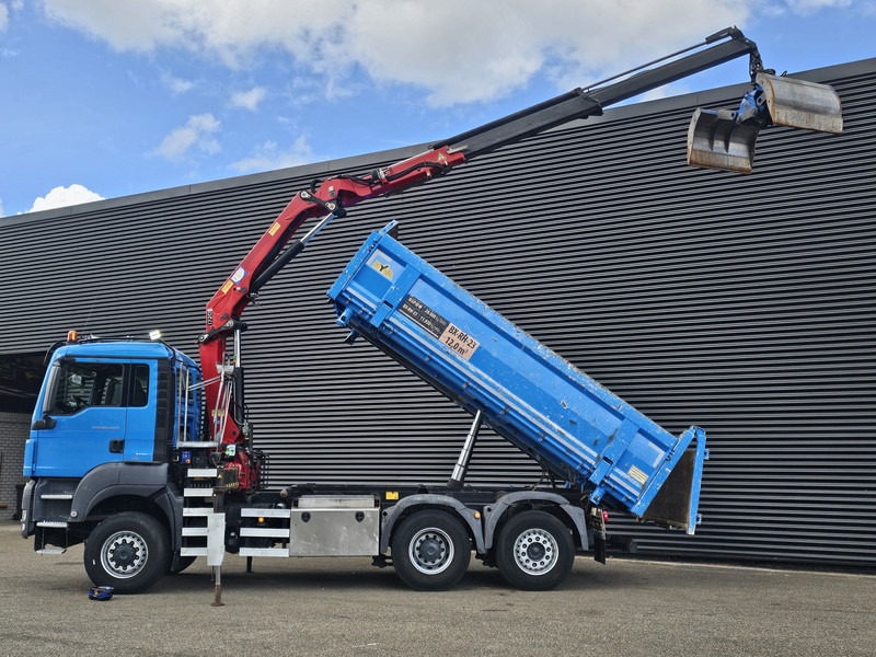 MAN TGS 28.400 6X4-4 BL / CRANE + 2 SIDE TIPPER - 덤프트럭, 크레인 트럭 : 사진 2 MAN TGS 28.400 6X4-4 BL / CRANE + 2 SIDE TIPPER - 덤프트럭, 크레인 트럭 : 사진 2